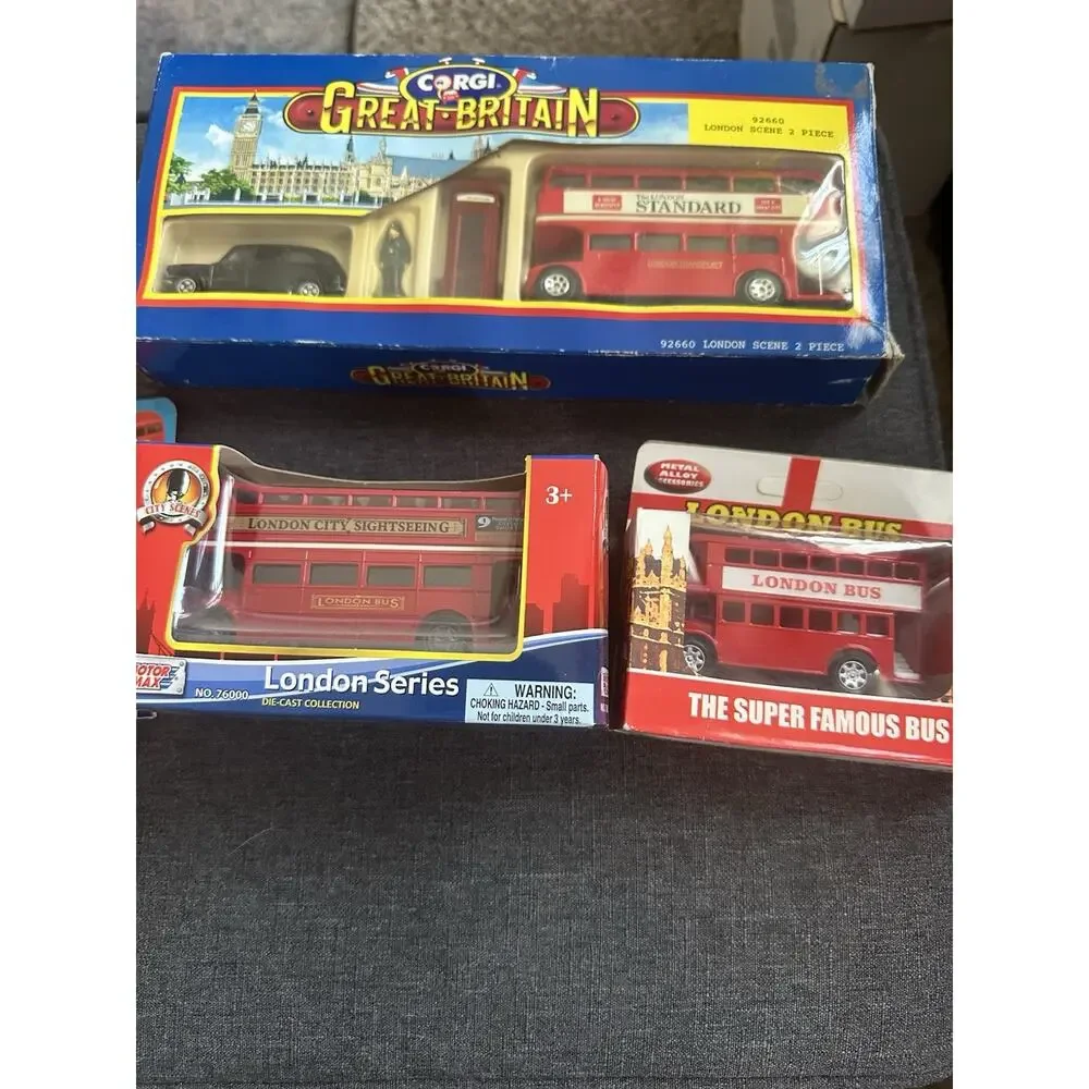 Vintage Diecast London Bus Car Collection Corgi Matchbox Oxford Revell Boxed